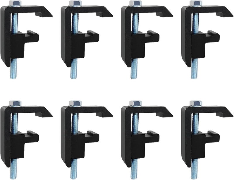 QYMOPAY Track System Mounting Clamps, Truck Topper Clamps,for Toyota,Tacoma,Tundra Truck Bed Cover -8PCS Black - Image 1